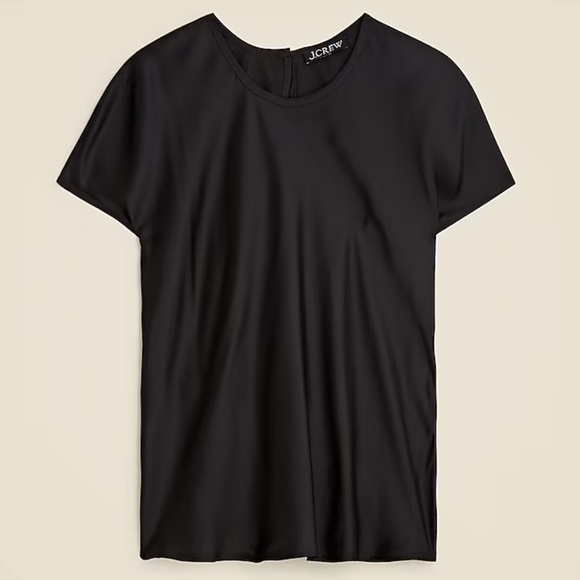J. Crew Women's Drapy T-shirt top in‎ Black size Small NWT CD050 - Picture 1 of 12